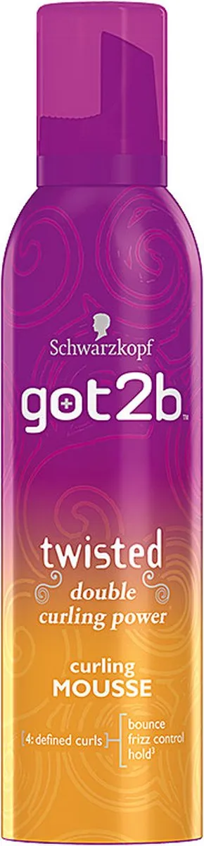 Schwarzkopf got2b Twisted Haarmousse 250ml - Oranje/Paars - afbeelding 3 van 5