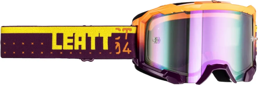 Leatt Velocity 4.5 Purple Yellow Motocross Goggles