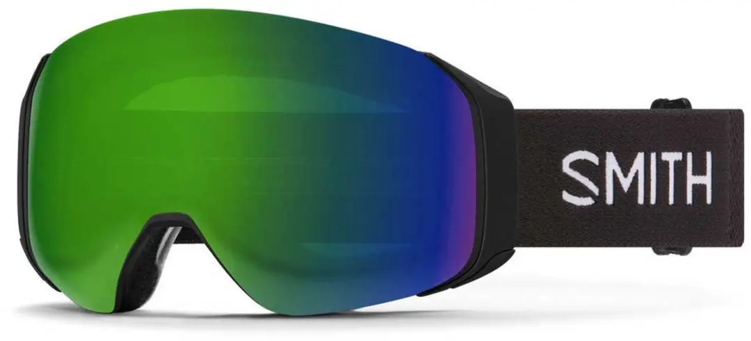 Smith 4D Mag S goggle black / chromapop sun green mirror (met extra lens)