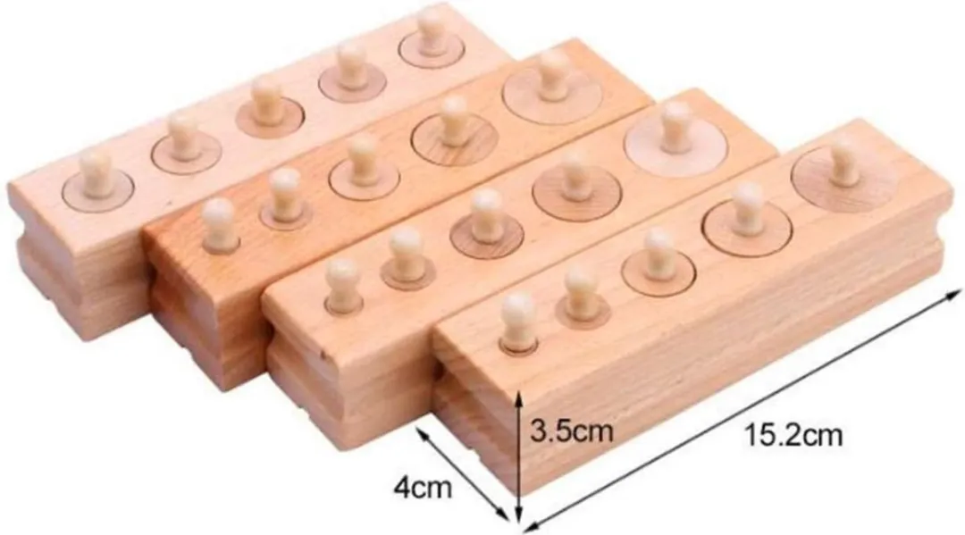 Houten Cilinder Blok Socket Speelgoed Montessori - kinderspeelgoed - educatief speelgoed