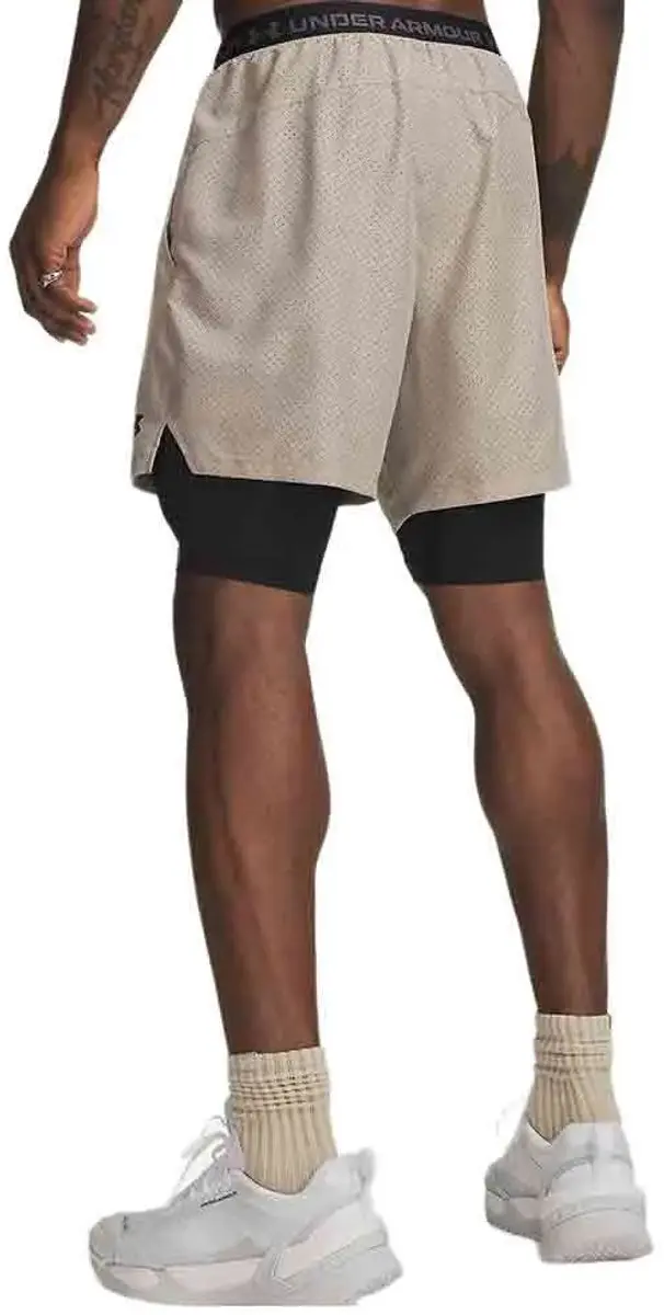 Under Armour Vanish Woven 2.0 2-in-1 Shorts - Bruin/Zwart - afbeelding 2 van 3