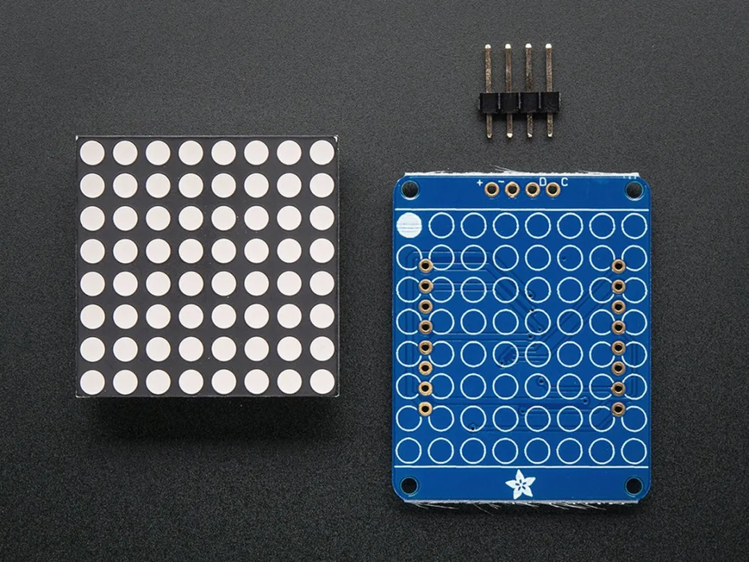 Adafruit 1.2 inch 8x8 LED Matrix I2C Backpack - Meerkleurig