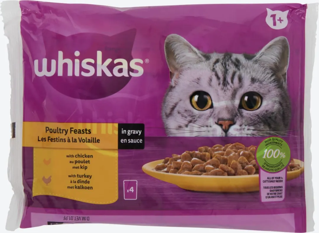 Whiskas Kattensnack Maaltijdzakjes Kip 85g