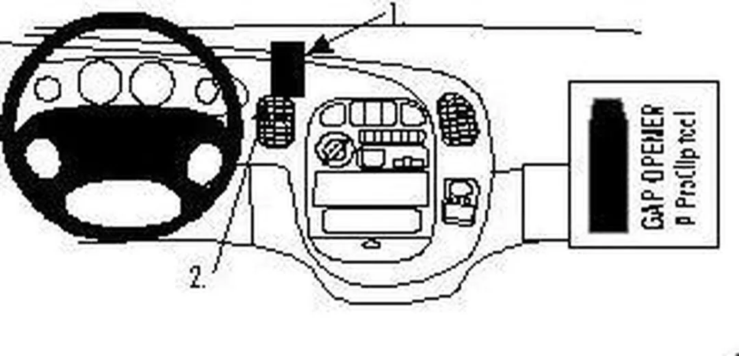 Brodit ProClip Houder Hyundai H1/Starex 1998-2008 Center Mount