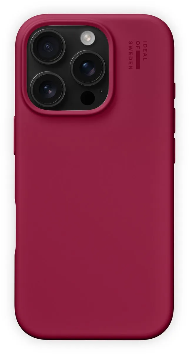 iDeal of Sweden iPhone 16 Pro Silicone Hoes - Cranberry
