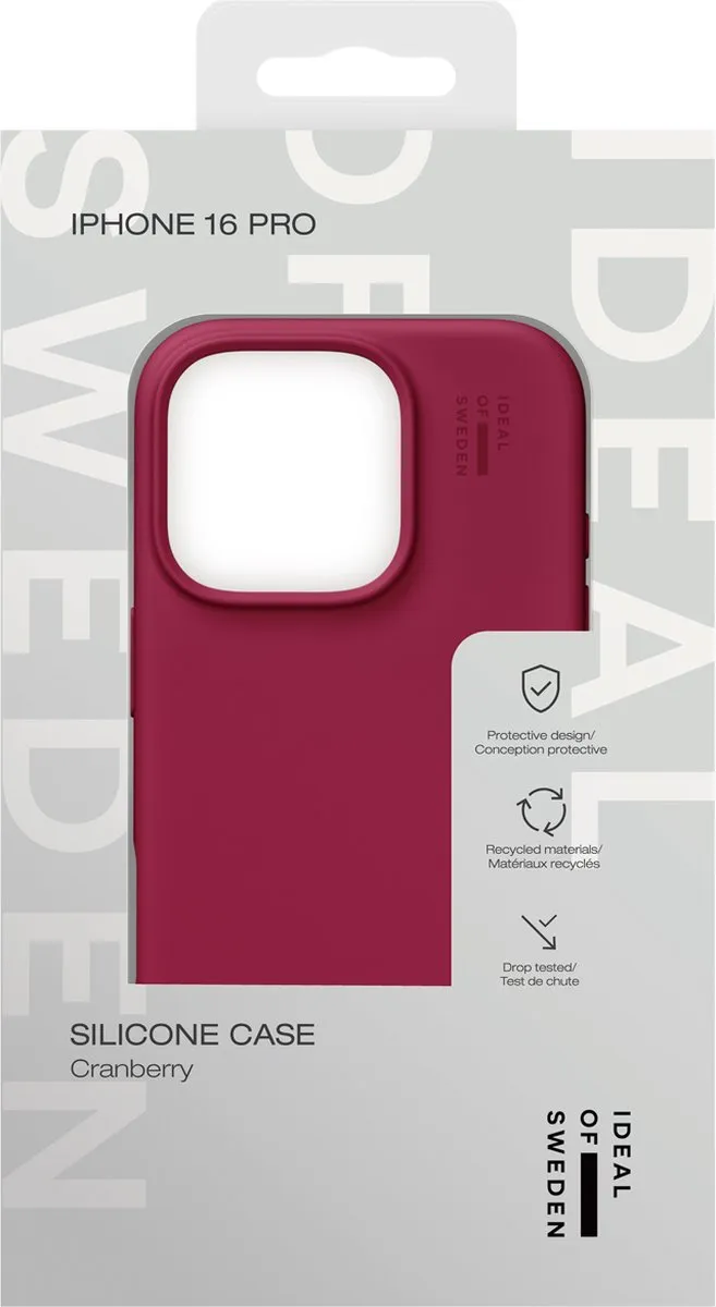 iDeal of Sweden iPhone 16 Pro Silicone Hoes - Cranberry