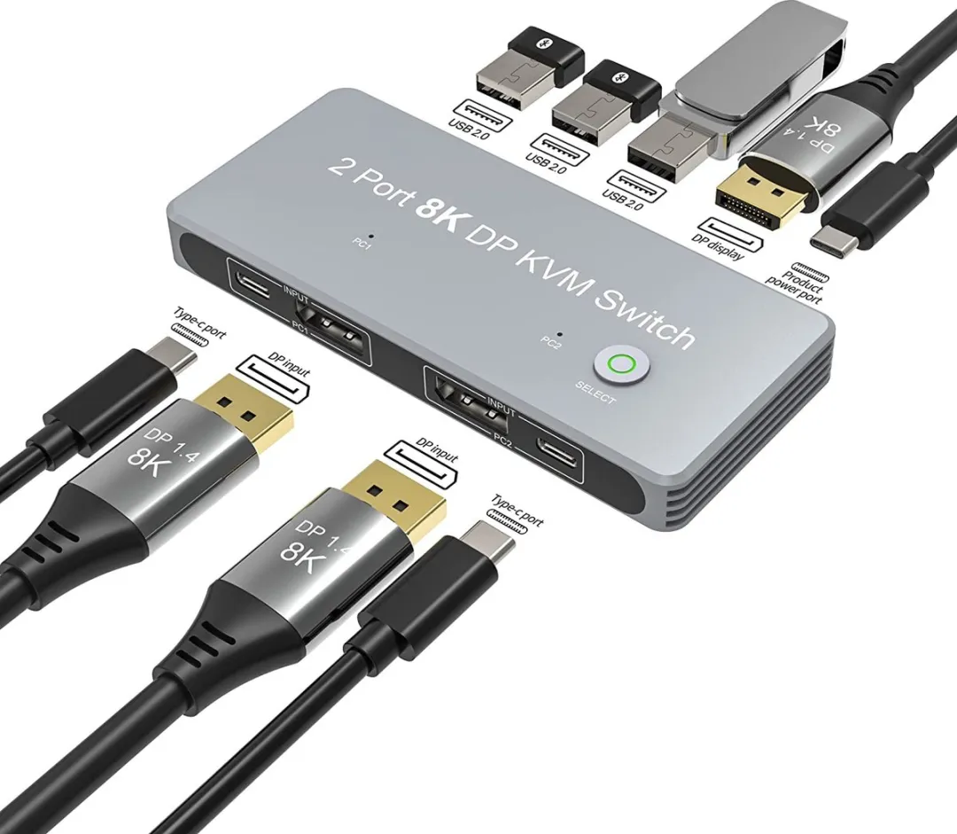 NÖRDIC KVM-114 KVM Switch 2 naar 1