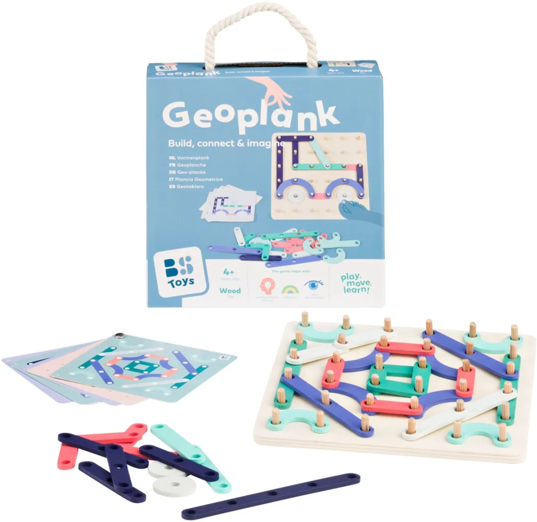 BS Toys Geoplank GA529 Educatief Spel - Houten Vormen & Patronen - afbeelding 6 van 6
