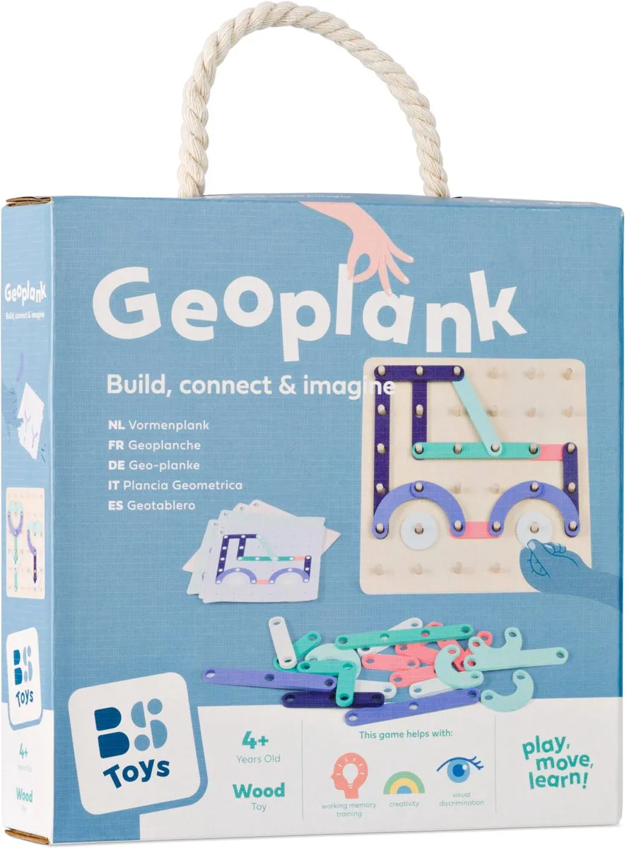 BS Toys Geoplank GA529 Educatief Spel - Houten Vormen & Patronen