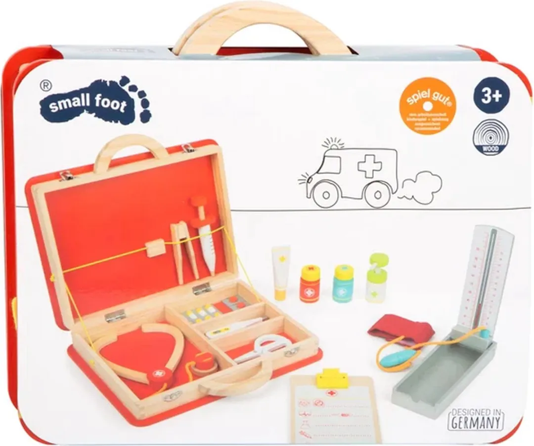Small Foot Houten Dokterskoffer EHBO 15-delig - Rood