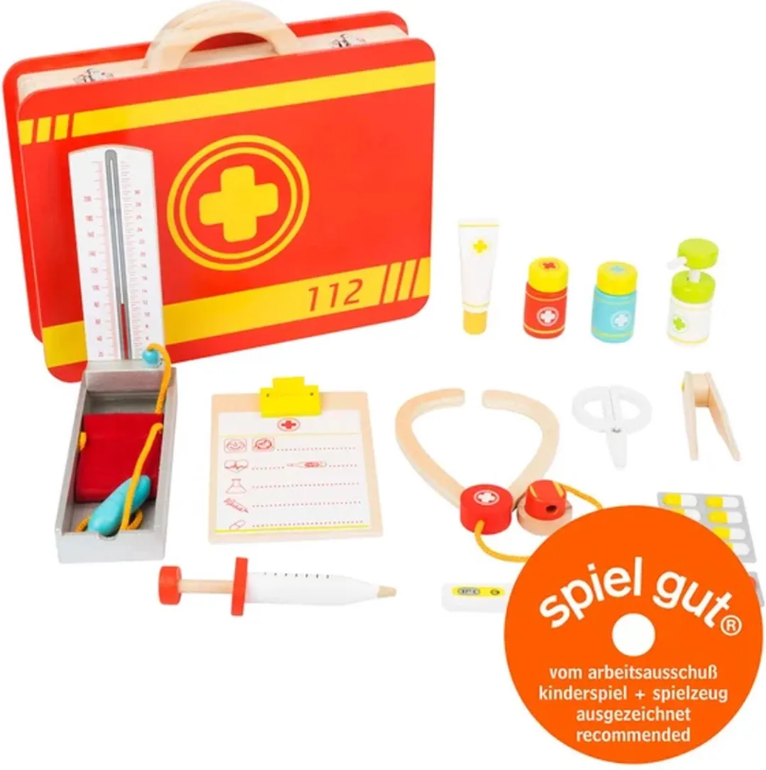 Small Foot Houten Dokterskoffer EHBO 15-delig - Rood - afbeelding 6 van 6