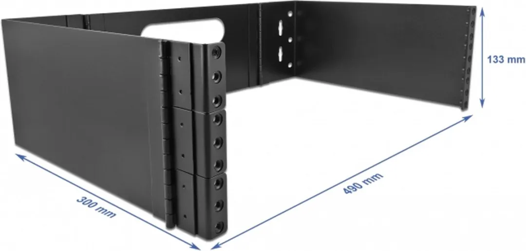 Delock 43377 Wandrek 3U inklapbaar - Zwart - afbeelding 4 van 4