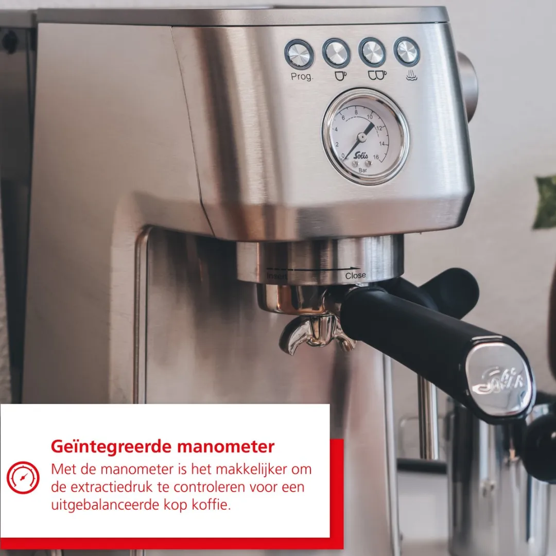 Solis Barista Perfetta Plus 1170 V2 Pistonmachine - Zilver