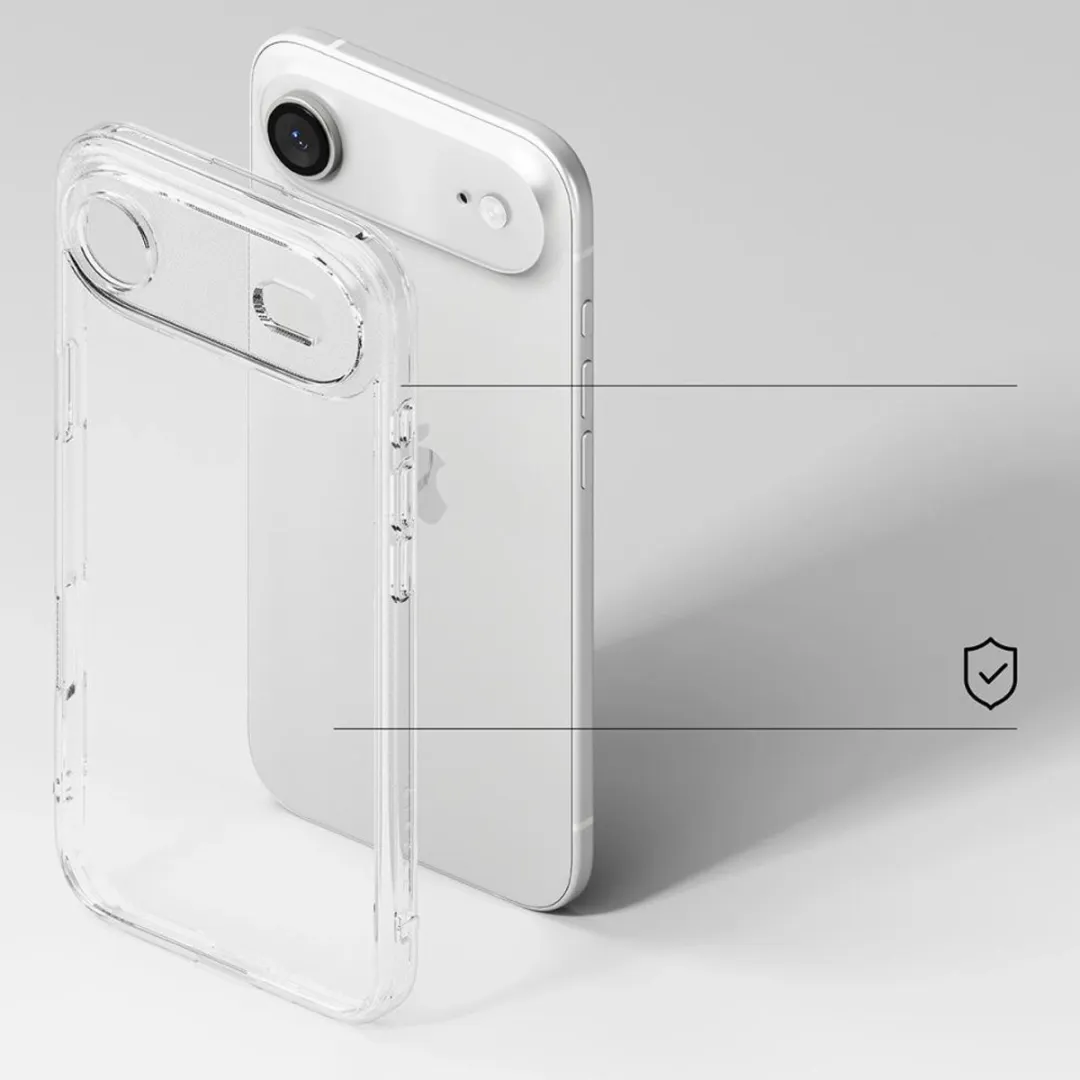 Ringke Fusion Case iPhone 17 - Transparant - 1 Pasje - Zwart