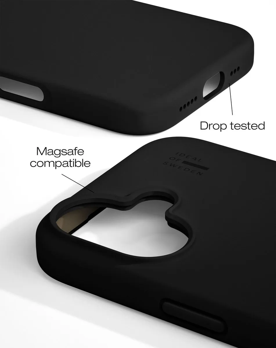 iDeal of Sweden Silicone Case iPhone 16 - Zwart - IDSICMS-I2461-01