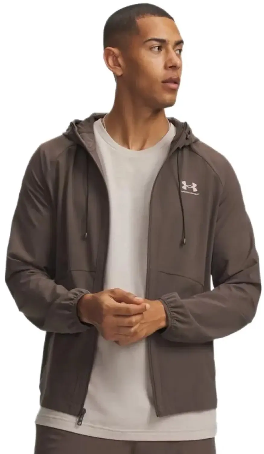 Under Armour Vibe Woven Jas Bruin 2XL Man