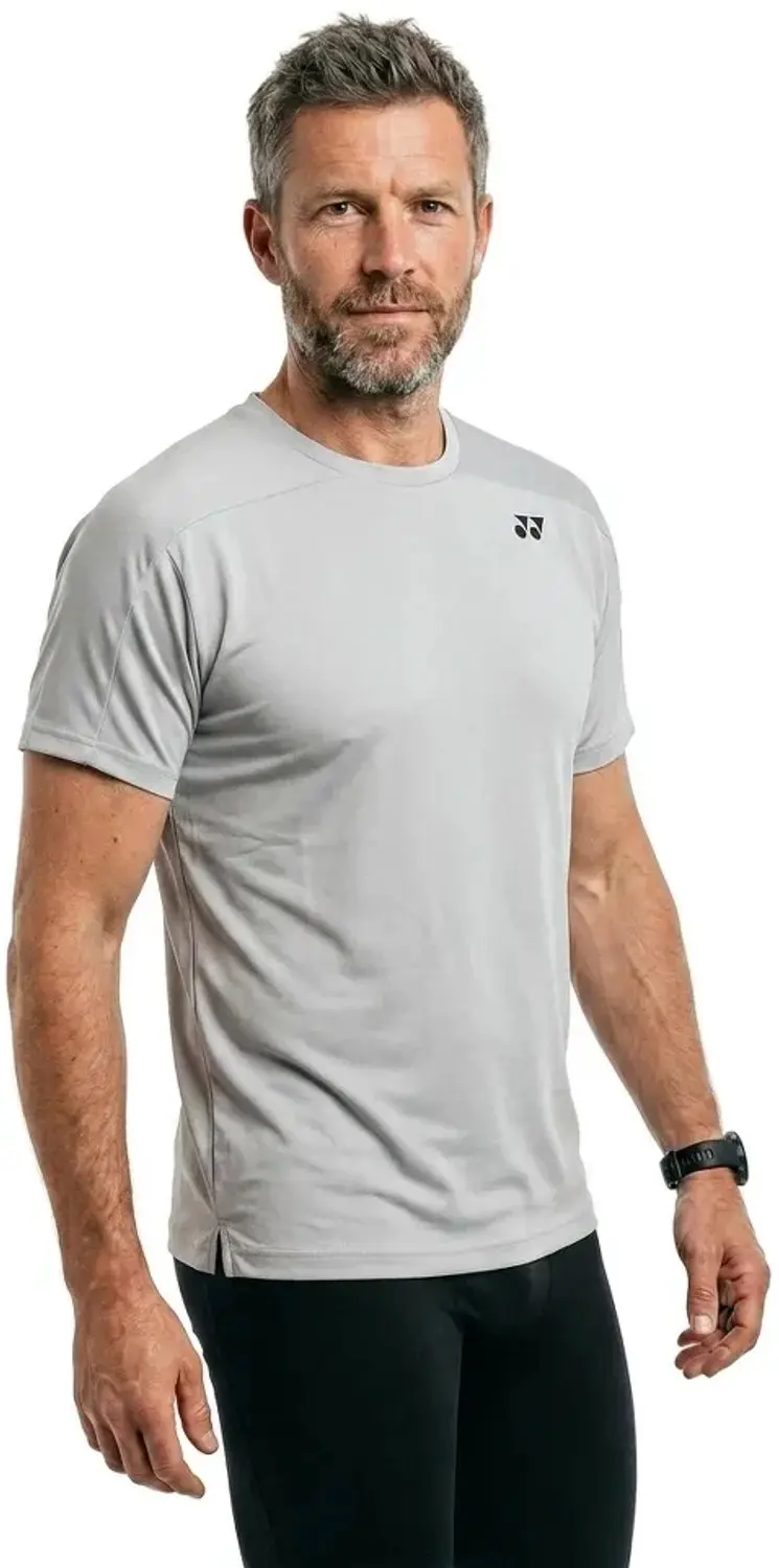 Yonex T-shirt Met Korte Mouwen Grijs L Man
