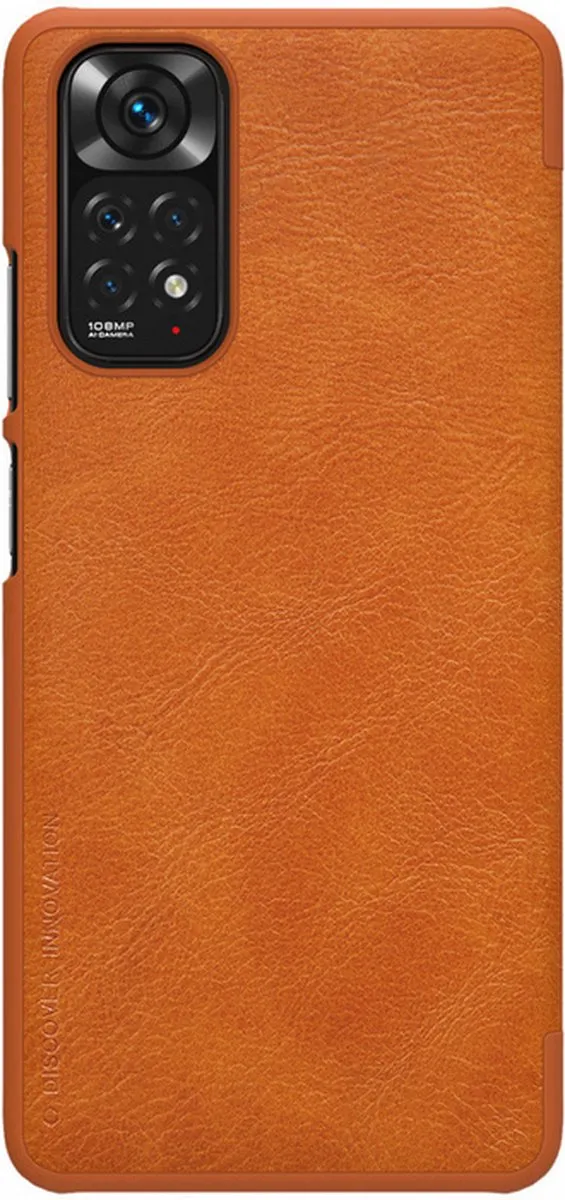 Nillkin Qin Book Case Xiaomi Redmi Note 11 - Bruin - afbeelding 2 van 4
