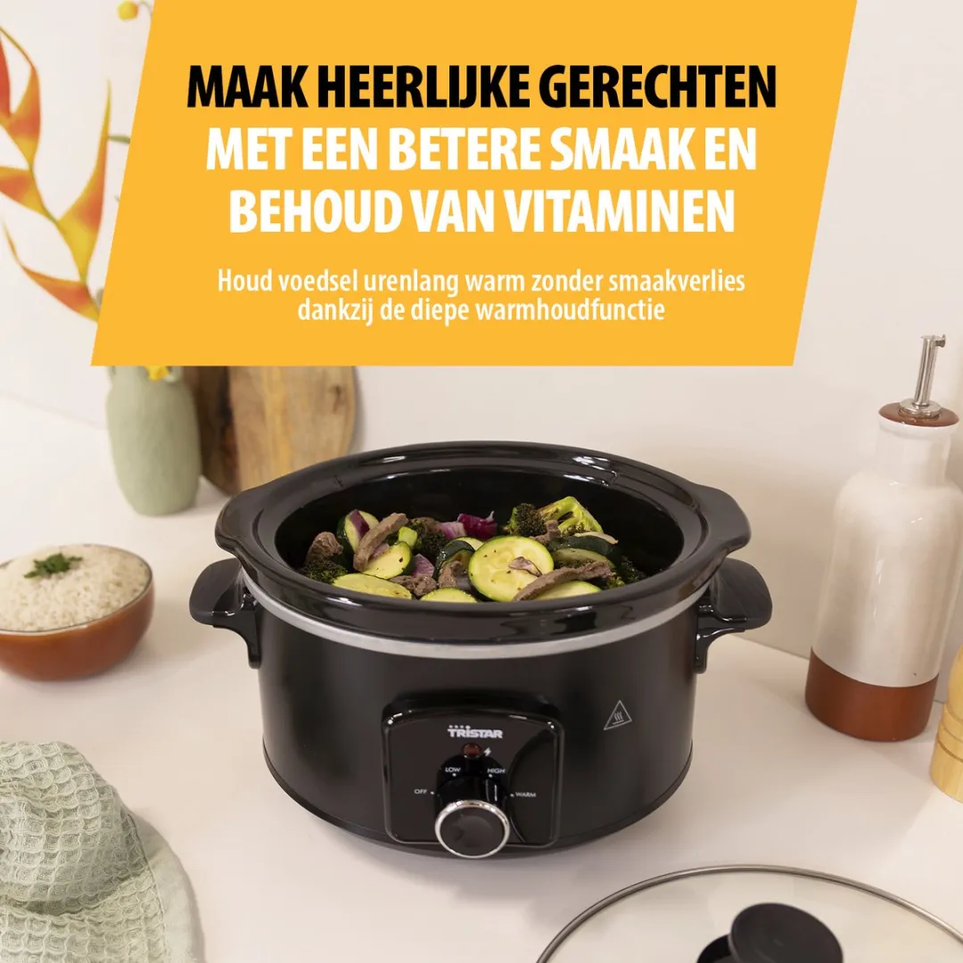 Tristar VS-3915 Slowcooker 3.5L - Zwart