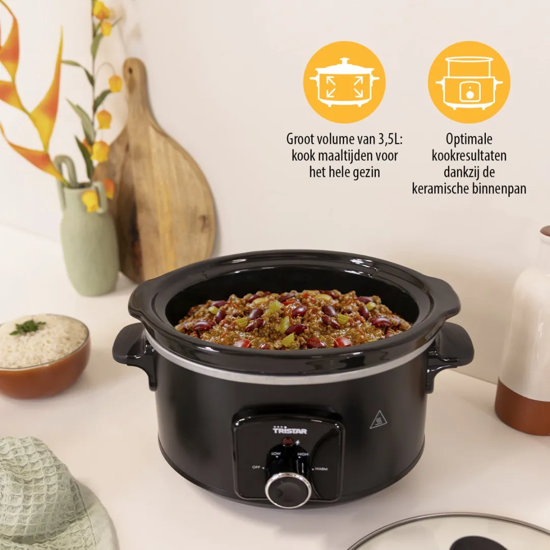 Tristar VS-3915 Slowcooker 3.5L - Zwart