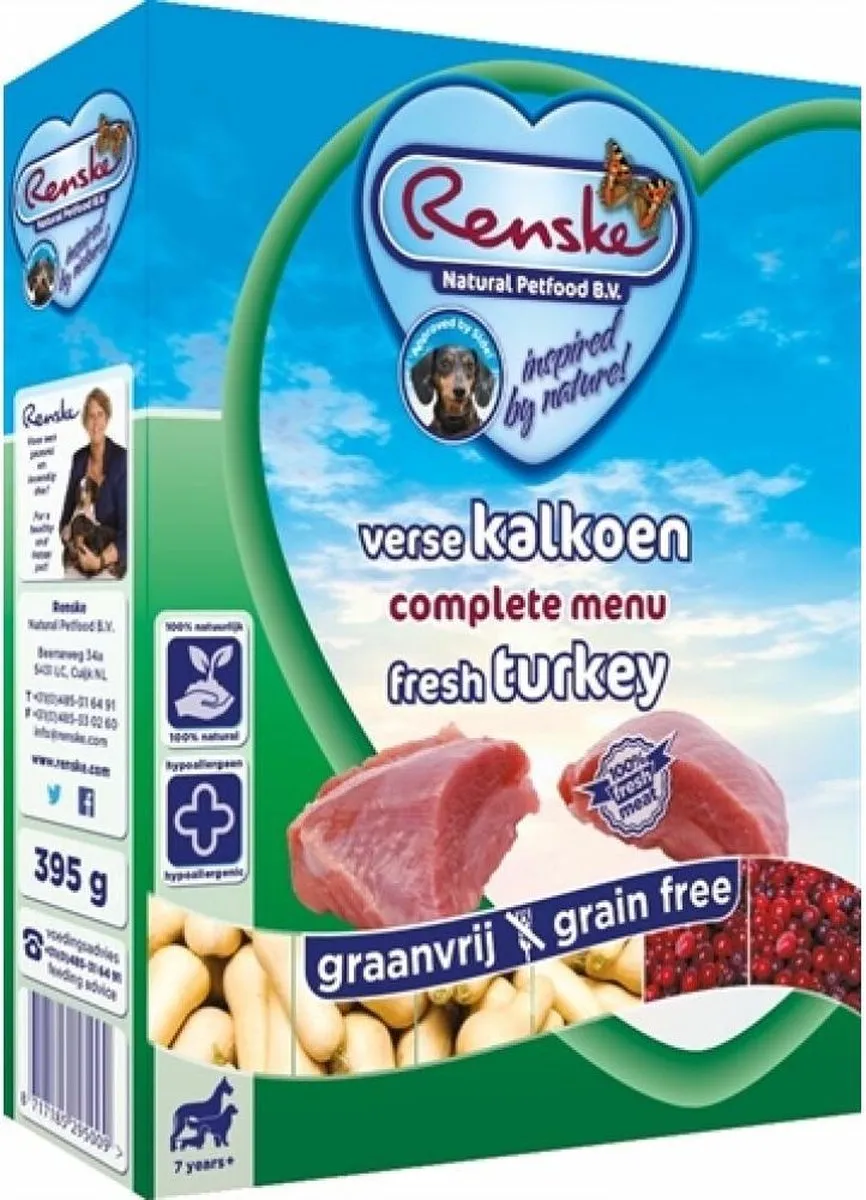 Renske Senior Kalkoen Hondenvoer - 10x395g