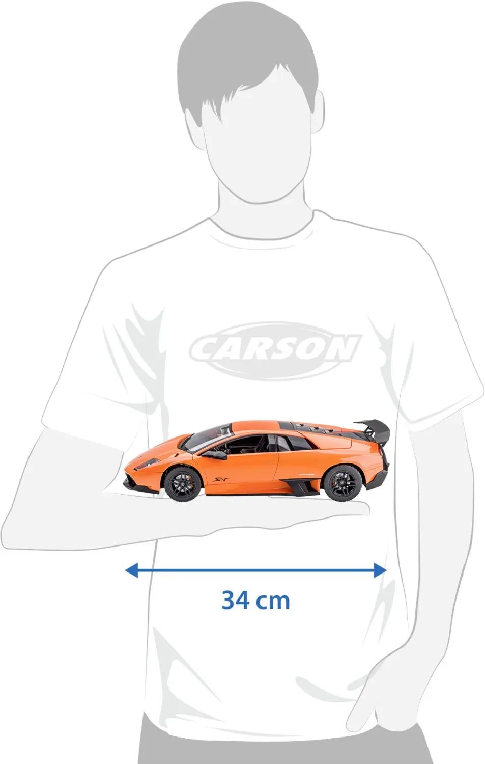Carson Lamborghini Murcielago SV 1:14 RTR - 2.4G - Oranje - afbeelding 3 van 4