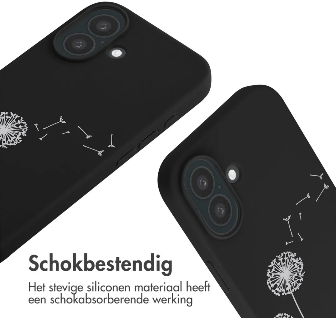 Imoshion iPhone 16 Hoesje - Siliconen Dandelion Black