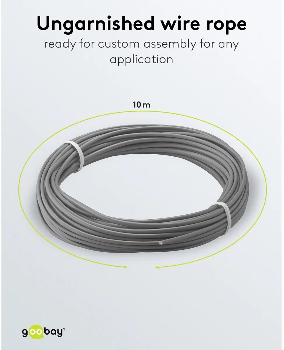 Goobay 55047 Koperdraad geïsoleerd 0,14mm² - 10m - Grijs - afbeelding 2 van 6