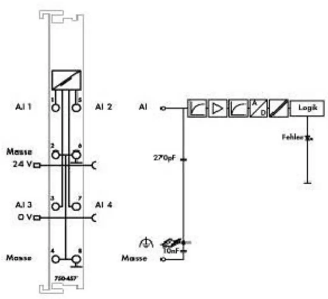 WAGO 750-457 Analoge PLC-ingangsmodule - afbeelding 3 van 6