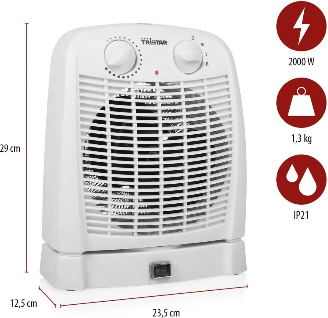 Tristar KA-5059 Ventilatorkachel 2000W - Wit