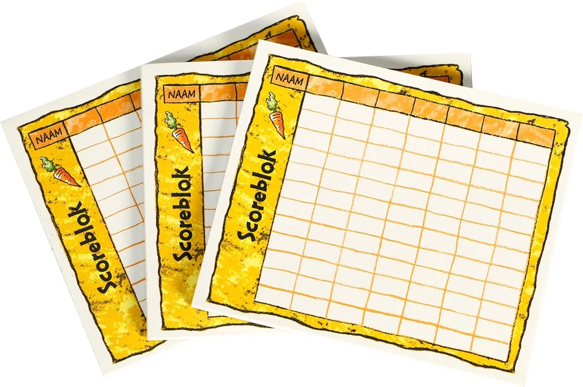 999 Games Konijnenhokken Dobbelspel - 3 Stuks - Multikleur
