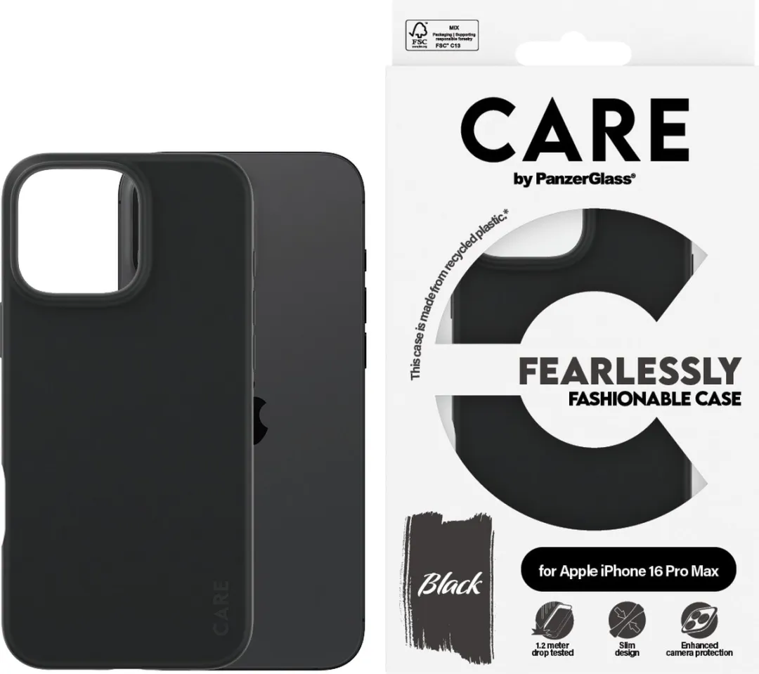 PanzerGlass CARE iPhone 16 Pro Max Hoes - Zwart