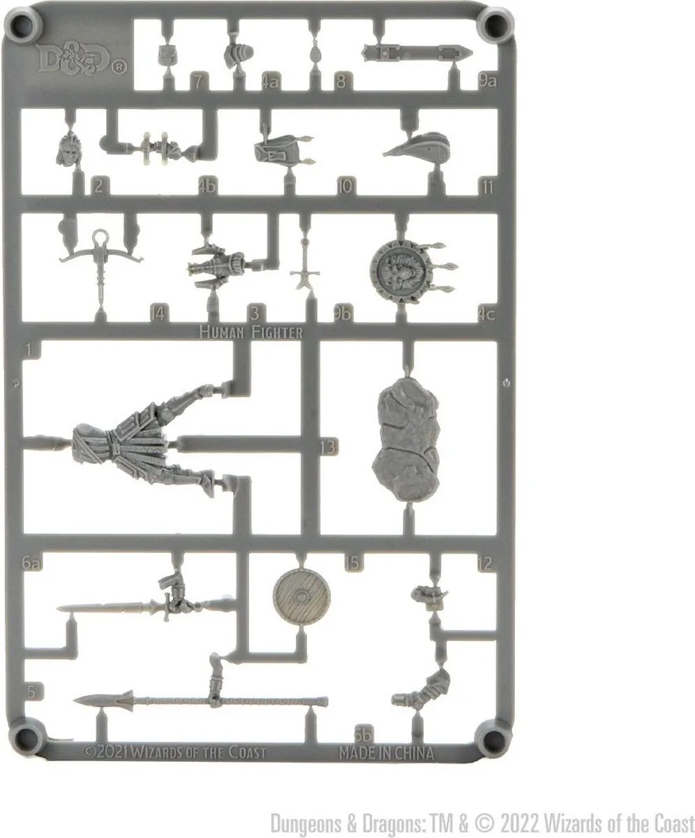Wizkids D&D Frameworks Human Fighter Female - Grijs