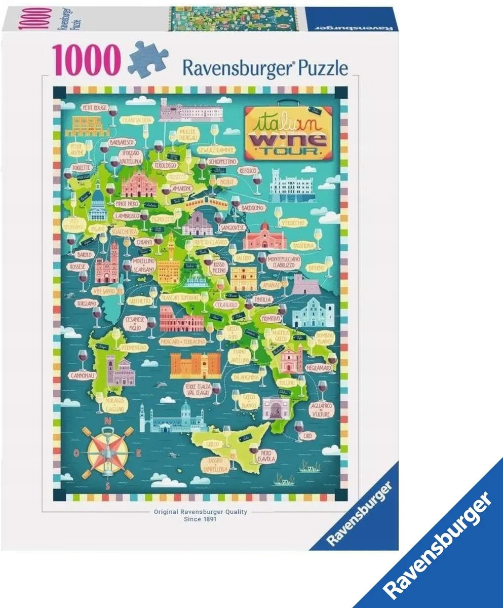 Ravensburger Italiaanse Wijnkaart Puzzel 1000 Stukken