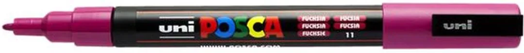 Posca PC-3M Fine Tip Verfstiften - Felroze - 6 Stuks
