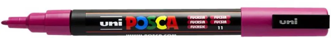 Posca PC-3M Fine Tip Verfstiften - Felroze - 6 Stuks