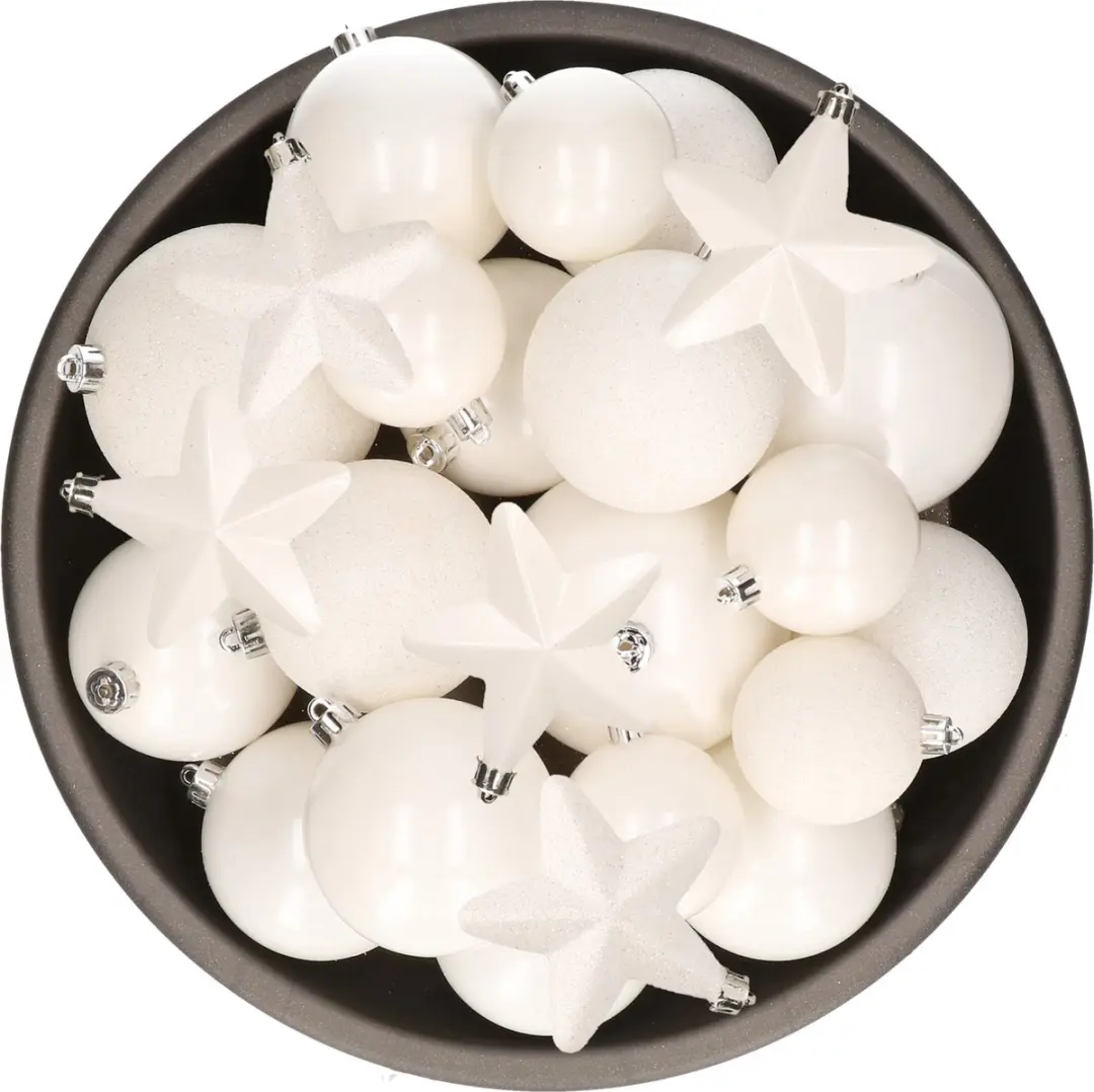 Kerstballen en sterren ornamenten