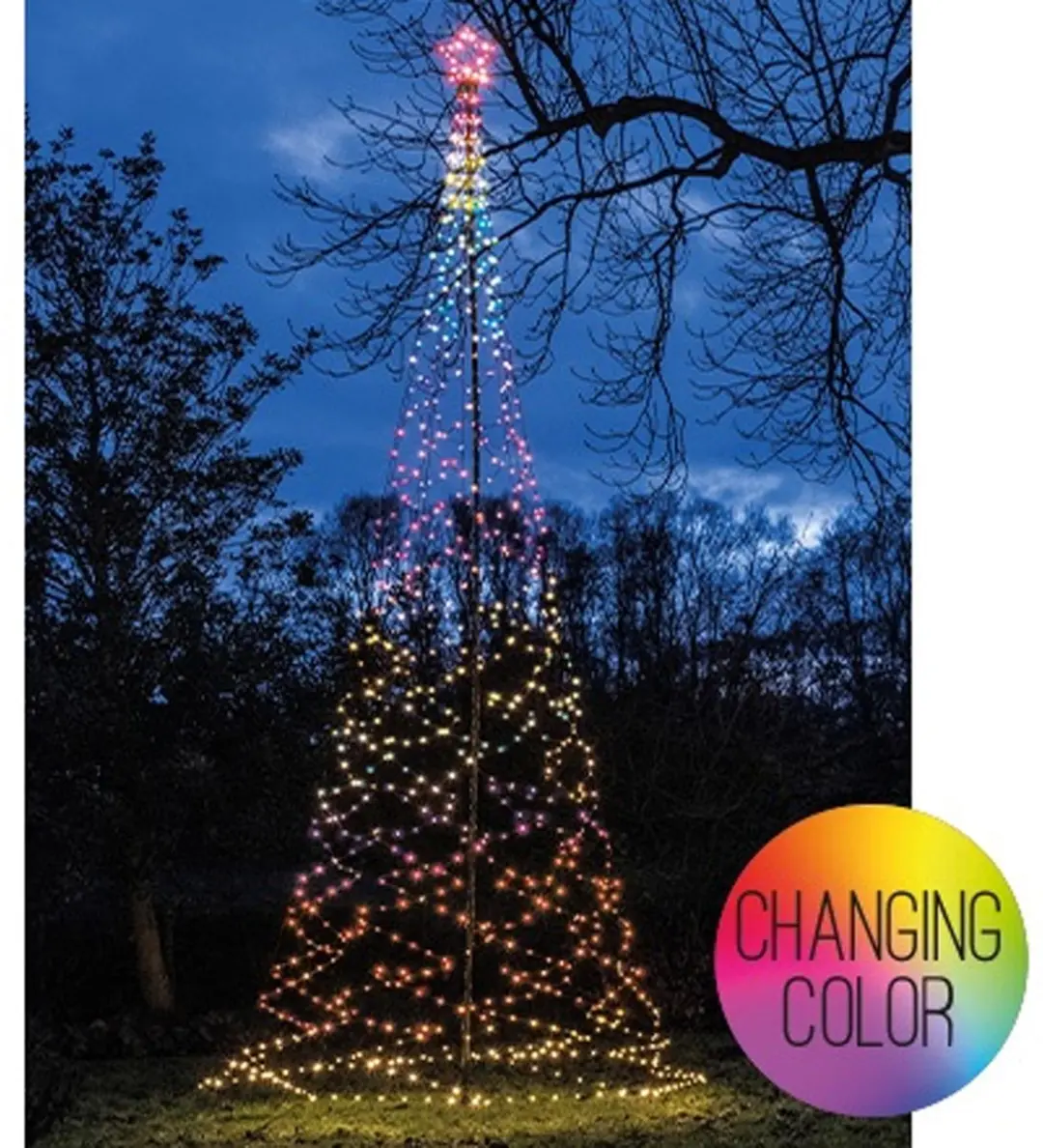 Anna's Collection Vlaggenmast Kerstboom 836 LED - 500cm - afbeelding 2 van 3