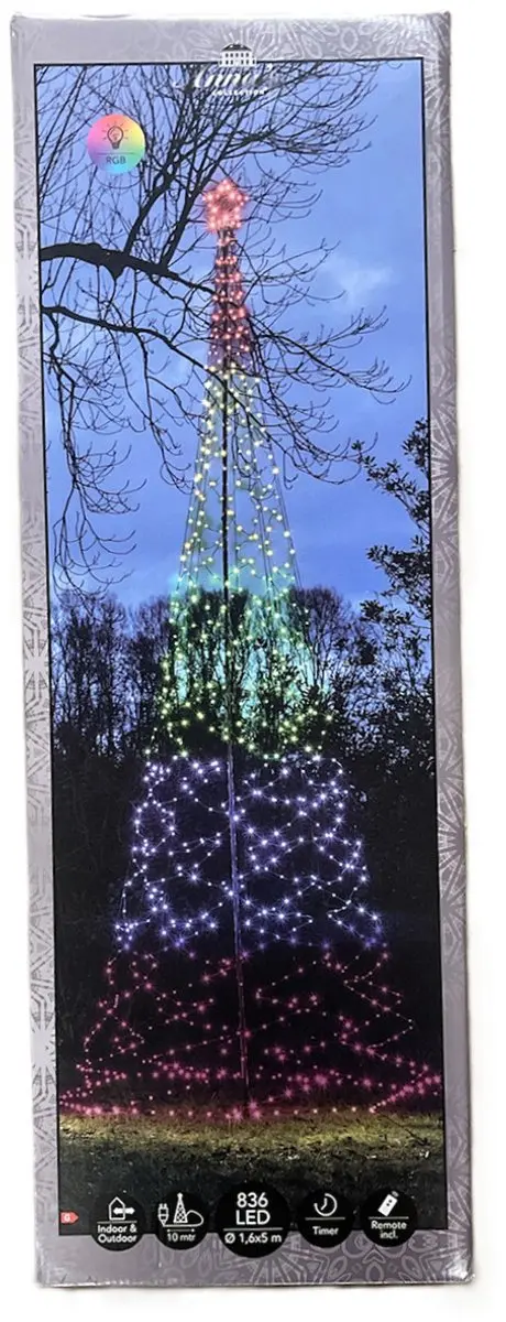 Anna's Collection Vlaggenmast Kerstboom 836 LED - 500cm - afbeelding 3 van 3