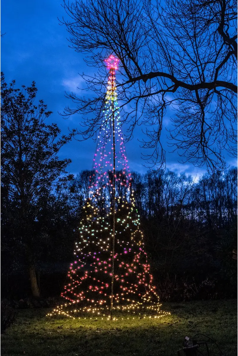 Anna's Collection Vlaggenmast Kerstboom 836 LED - 500cm