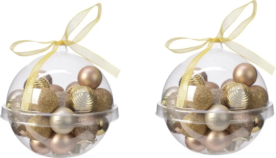Decoris Kerstballen 60x klein kunststof