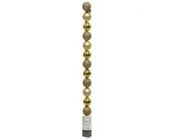 Decoris Kleine Kerstballen Goud 3cm - 14x - afbeelding 5 van 6