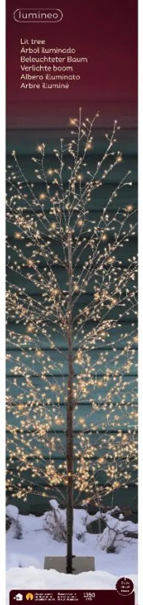 Lumineo Micro LED Kerstboom 150cm - 1350 LEDs - Zwart - afbeelding 2 van 4