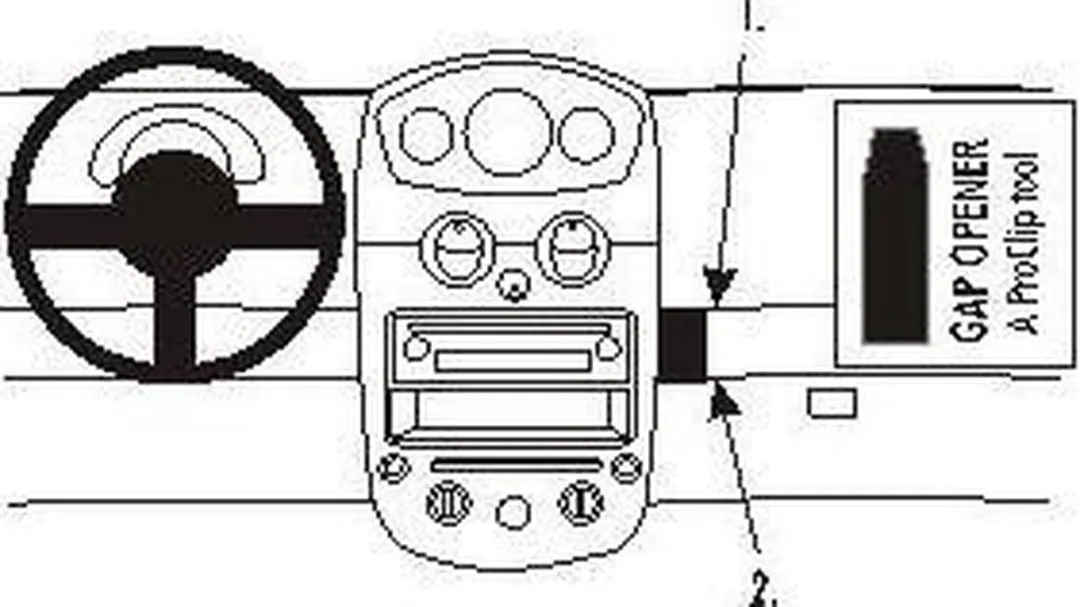 Brodit ProClip Chevrolet Matiz 2006-2010 Houder - Angled Mount - Zilver