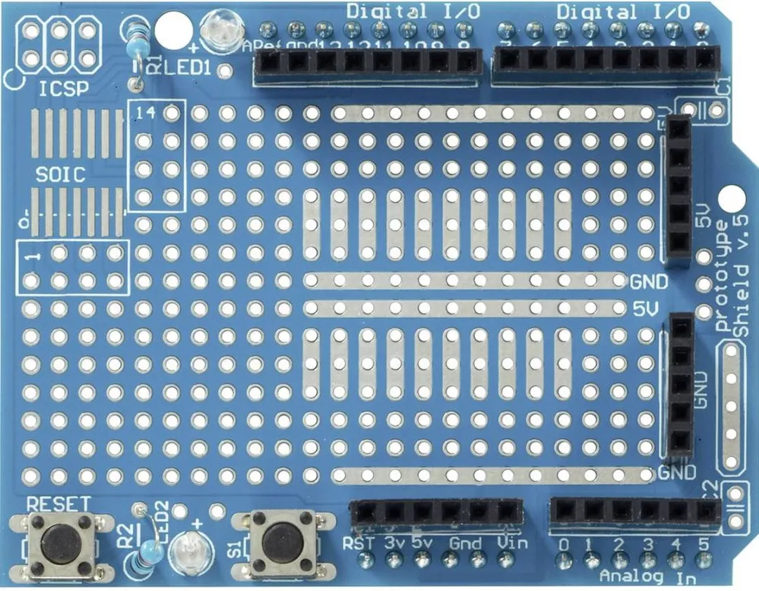 Tru Components Protoshield Prototyping Board TC-8579892 - Blauw