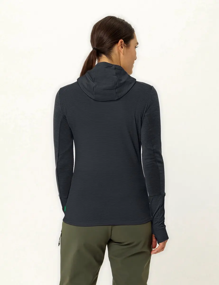 Vaude Monviso Fleece met Capuchon Dames - Zwart - 38 - afbeelding 3 van 6