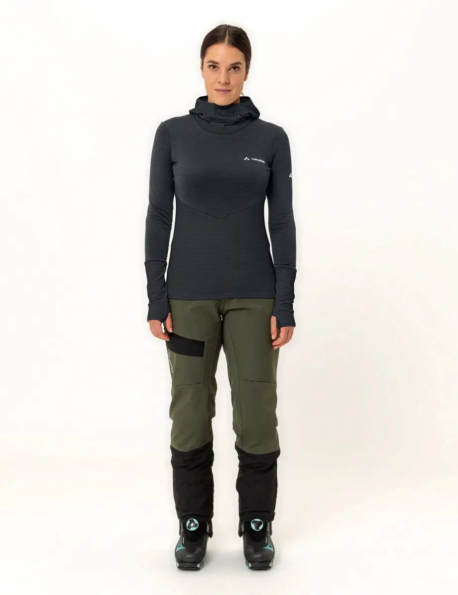 Vaude Monviso Fleece met Capuchon Dames - Zwart - 38 - afbeelding 4 van 6