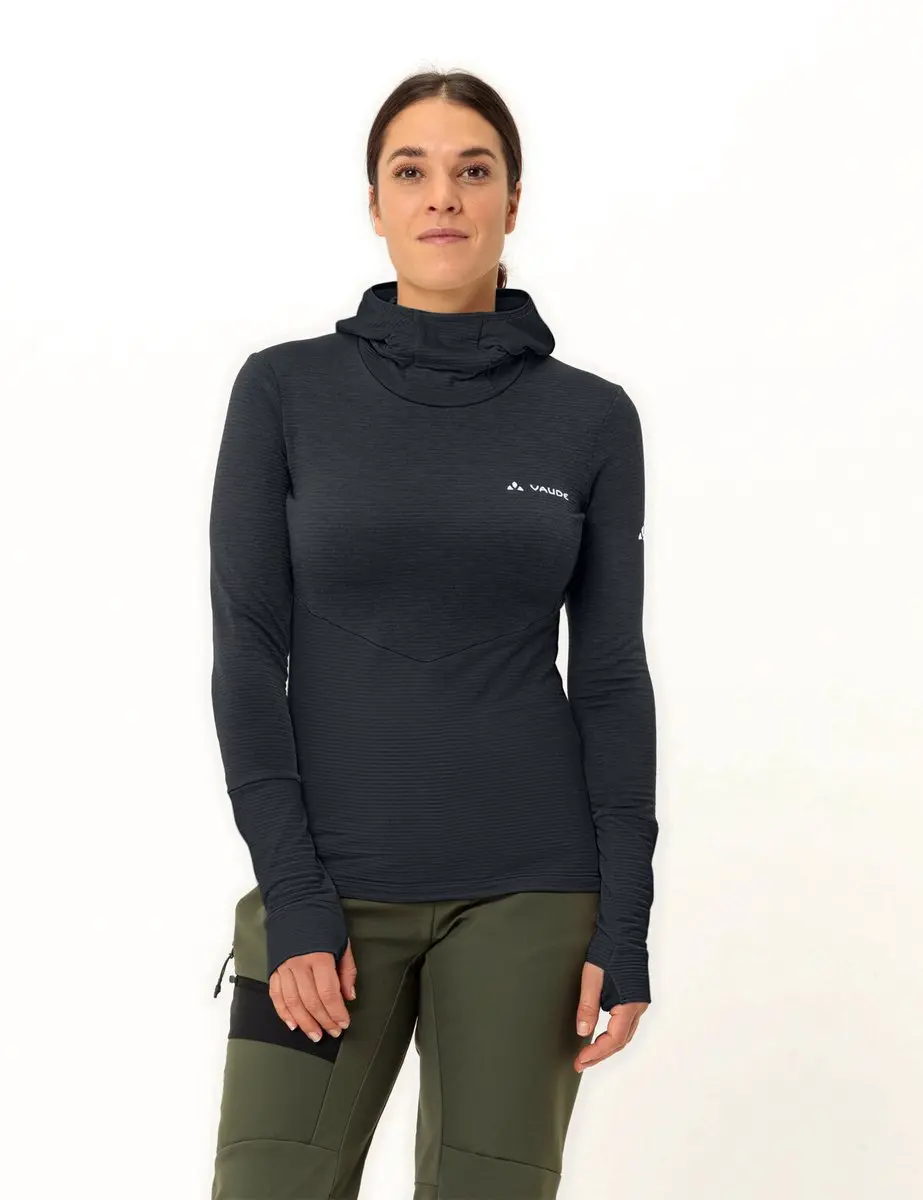 Vaude Monviso Fleece met Capuchon Dames - Zwart - 38 - afbeelding 2 van 6
