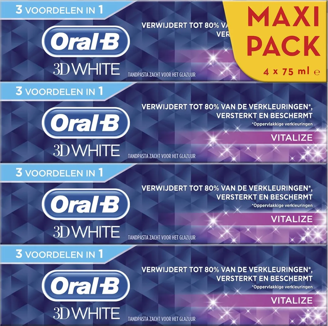 Oral-B 3D White Tandpasta - 4x75ml