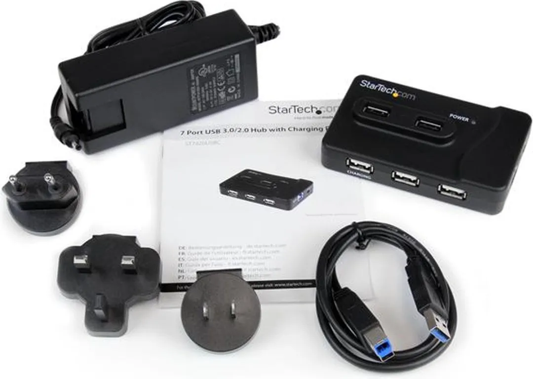 Startech 6-poort USB 3.0/2.0 Combo Hub - Zwart - afbeelding 6 van 6